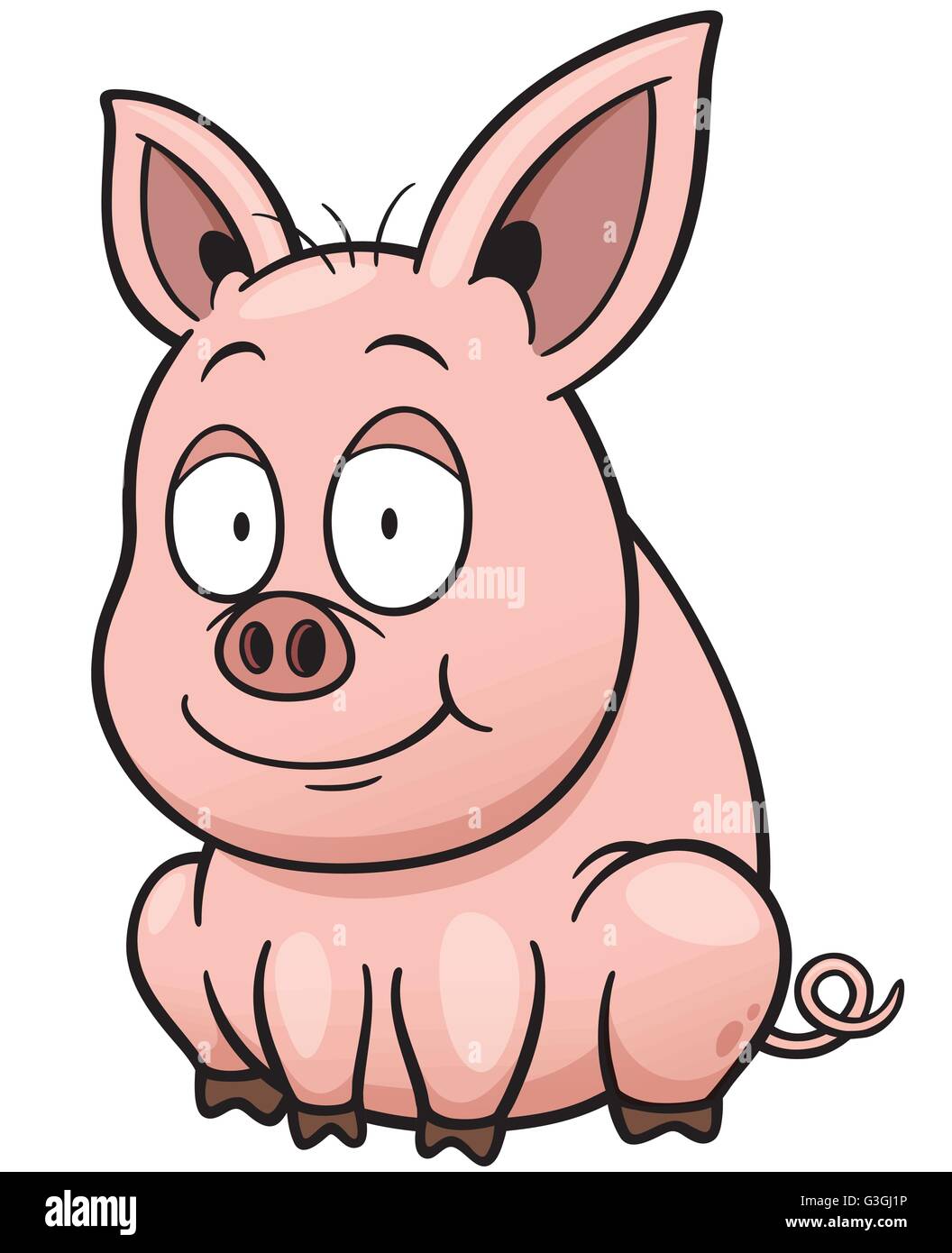 Illustrazione Vettoriale di maiale Cartoon Illustrazione Vettoriale