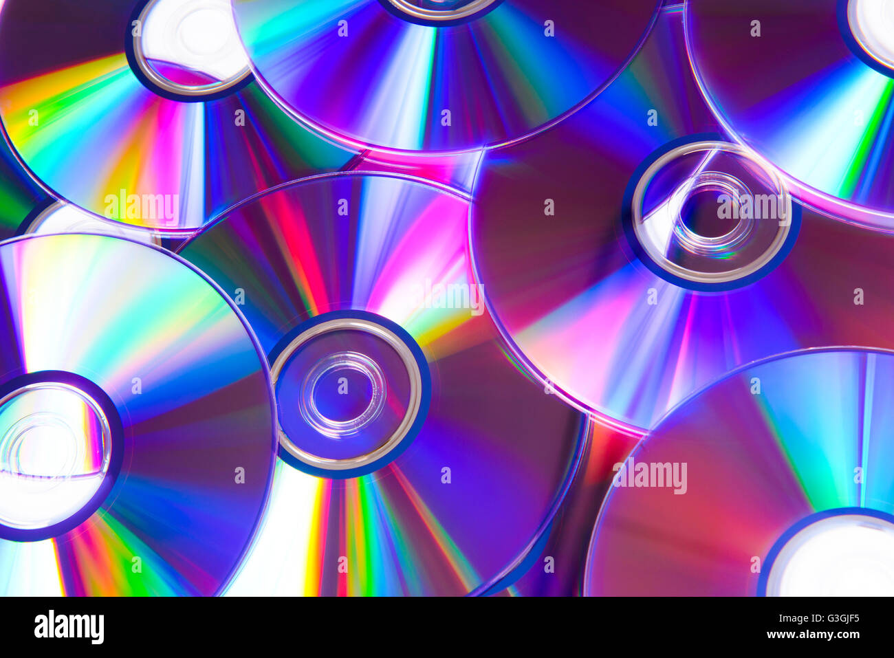 Dischi CD e DVD Foto Stock