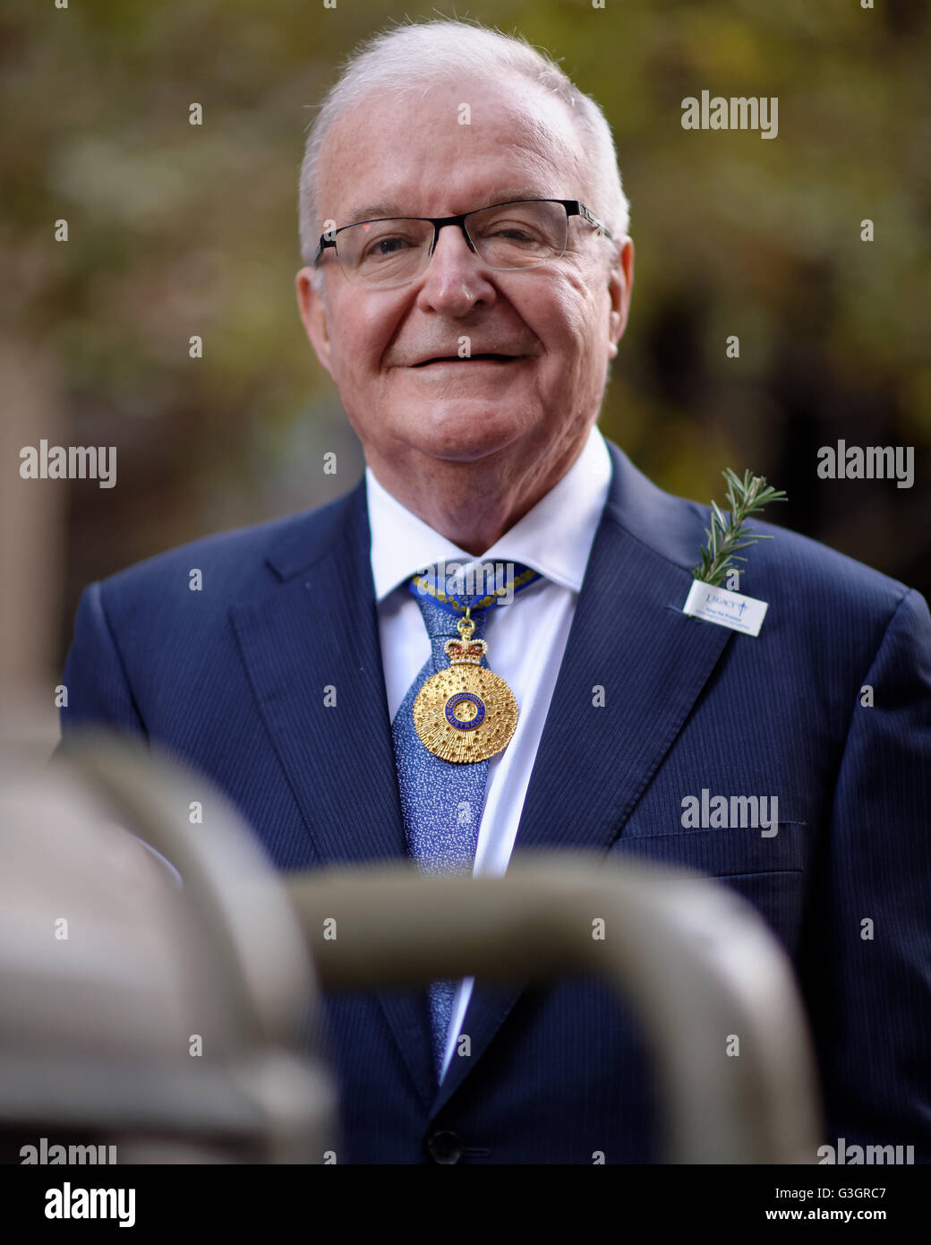 Sydney, Australia. Xxv Aprile, 2016. Gli onorevoli T.F. Bathurst AC, Lieutenant-Governor del Nuovo Galles del Sud nella foto durante l'Anzac Day Marzo a Sydney. © Hugh Peterswald/Pacific Press/Alamy Live News Foto Stock