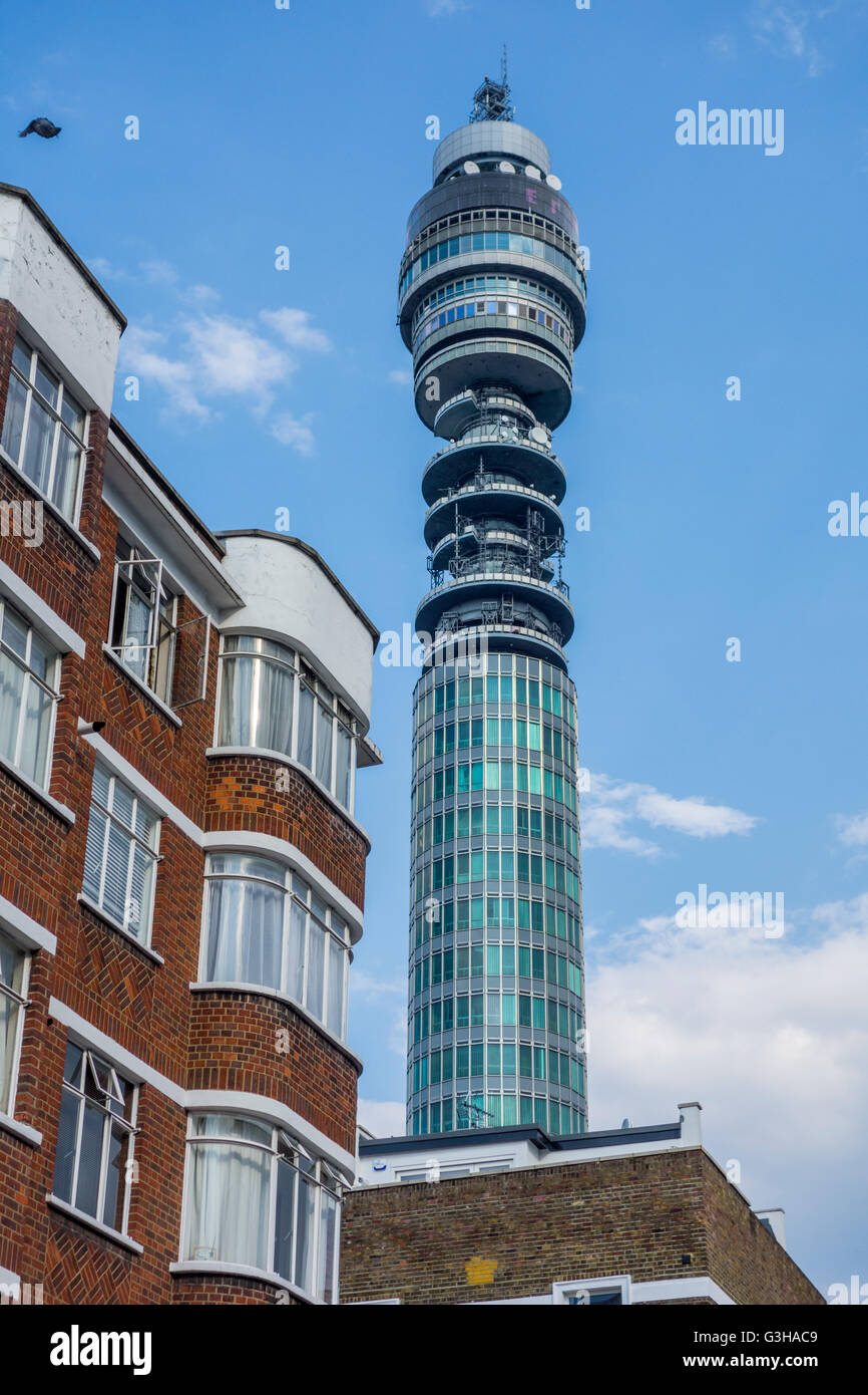 BT Tower, Fitzrovia, London, Regno Unito Foto Stock