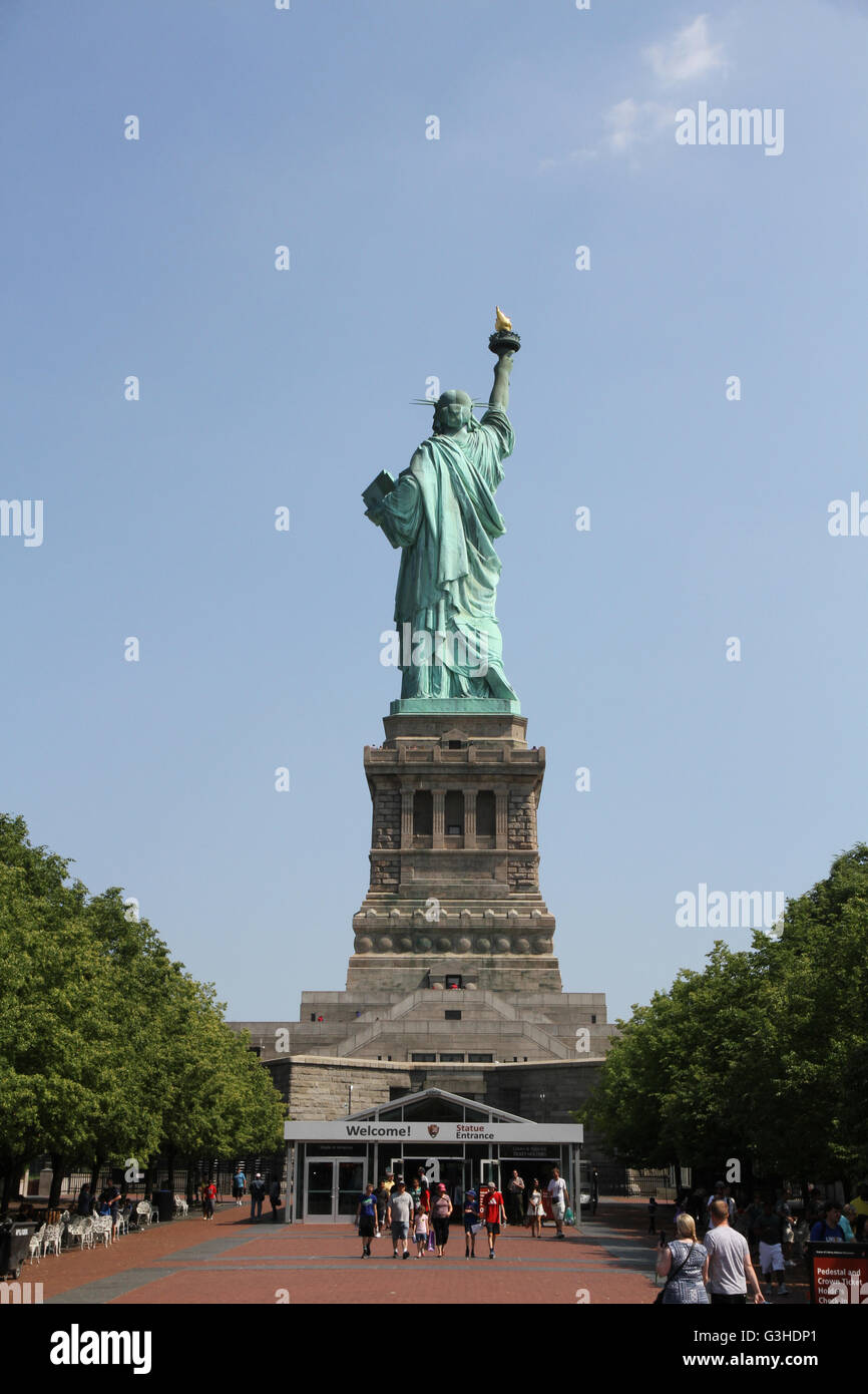 Il lato posteriore della Statua della Libertà Foto Stock