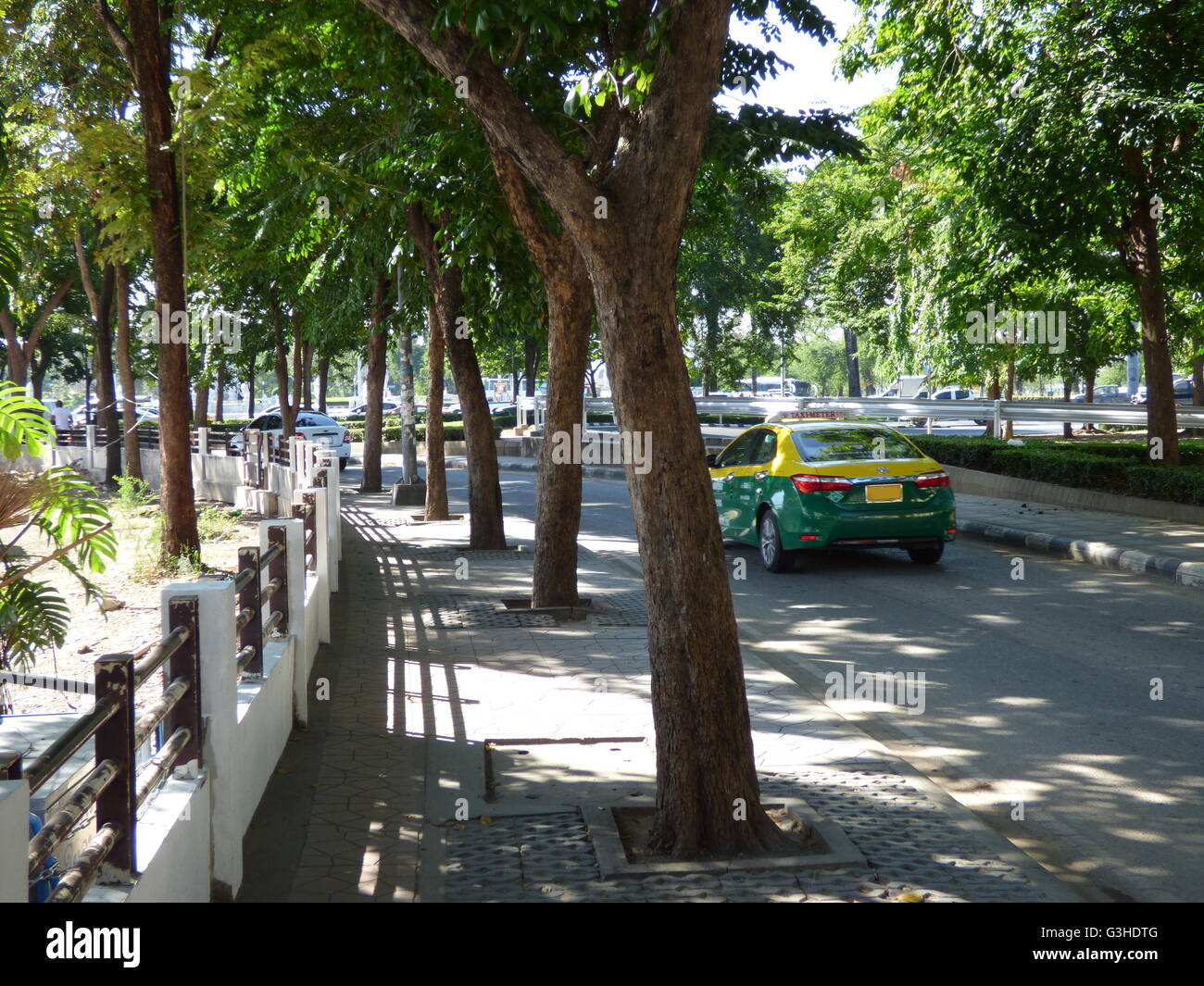 Bangkok Thailandia vicino a Khao San Road taxi sulla strada gennaio 2016 Foto Stock