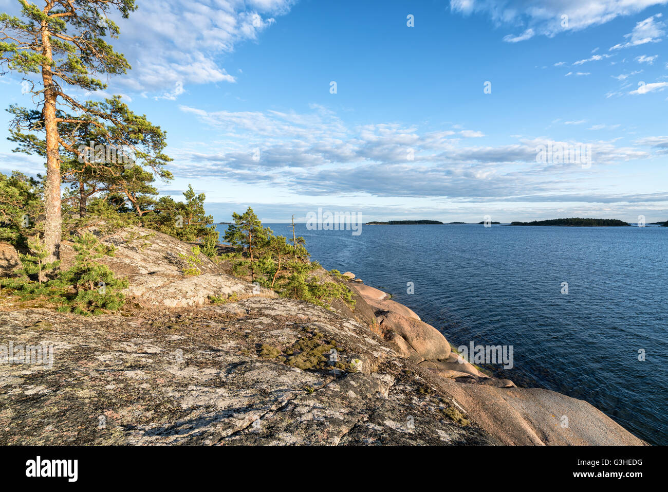 Serata a Onas isola, Porvoo, Finlandia, Europa, UE Foto Stock