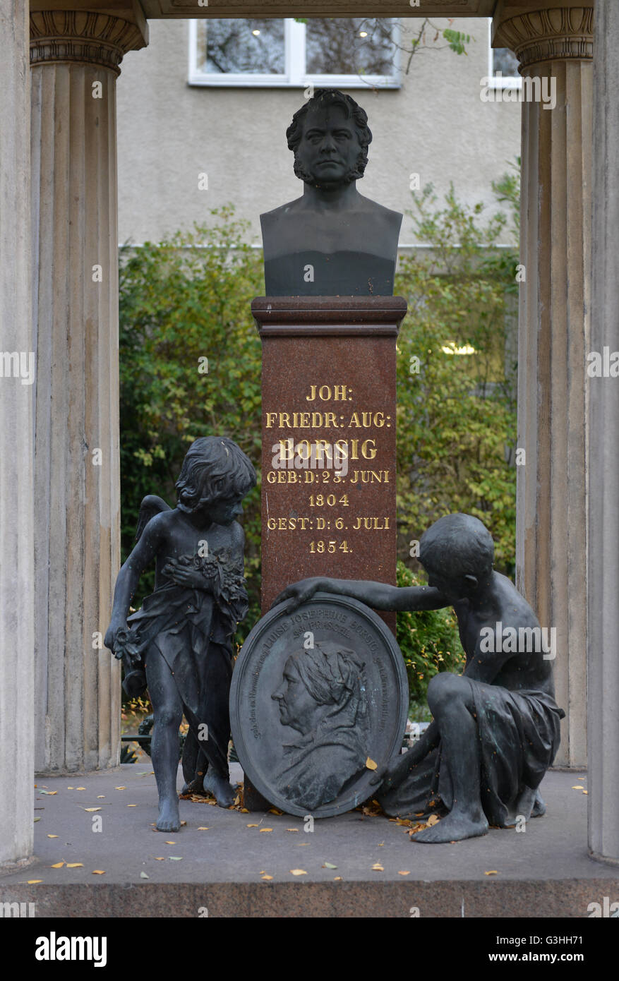 Grab, Johann Friedrich August Borsig, Dorotheenstaedtischer Friedhof, Chausseestrasse, nel quartiere Mitte di Berlino, Deutschland / Dorotheenstädtischer Friedhof Foto Stock