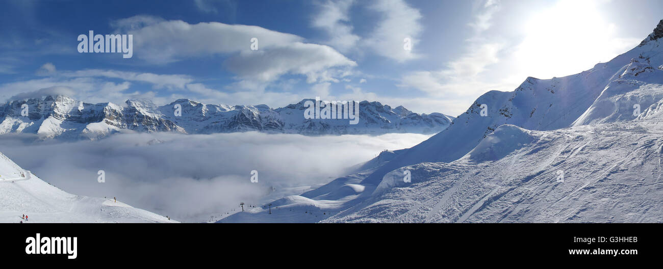 Dents du Midi, ammaccature Blanches, Les Crosets, Wallis, Schweiz Foto Stock