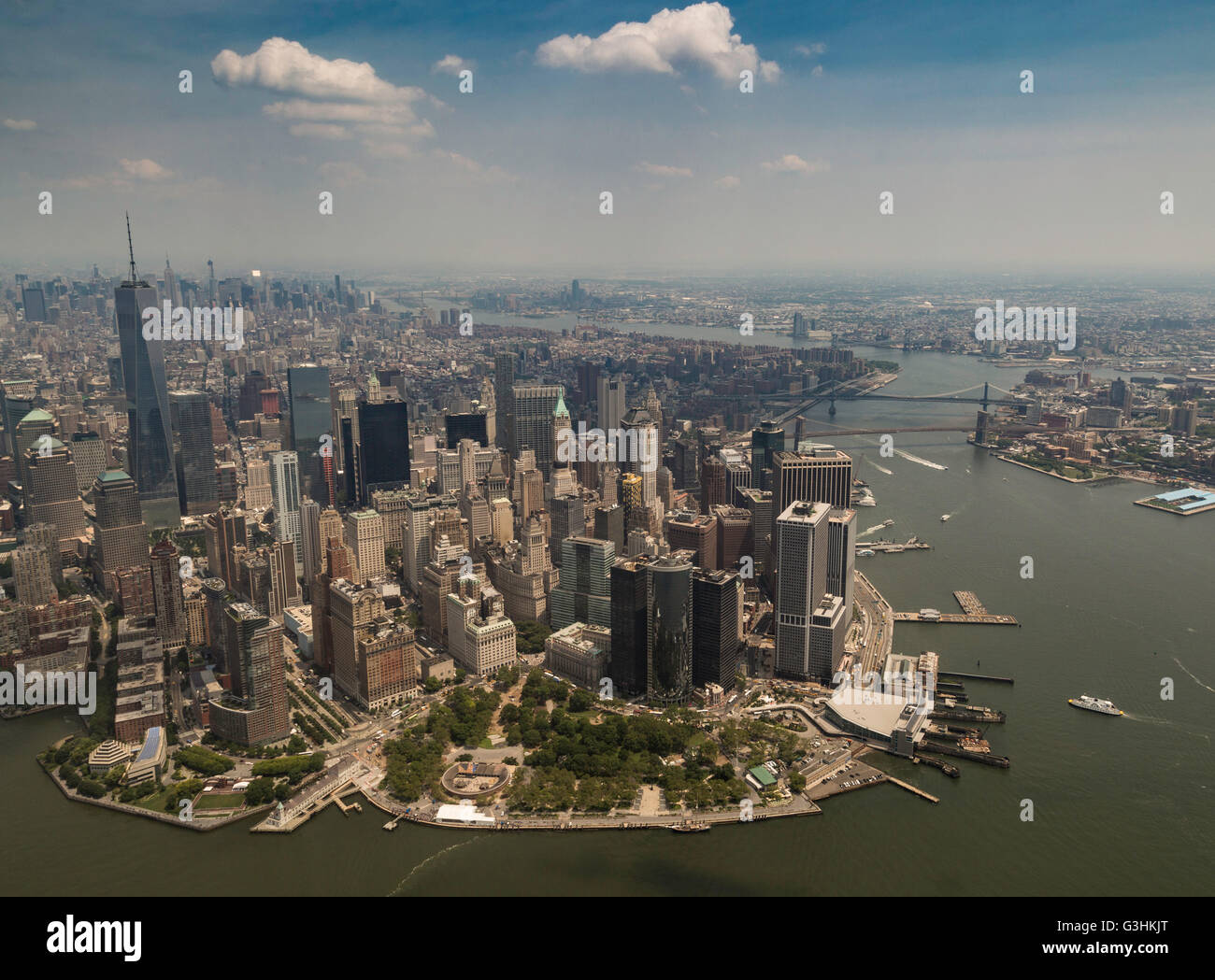 Vista aerea della città di New York, Stati Uniti d'America Foto Stock