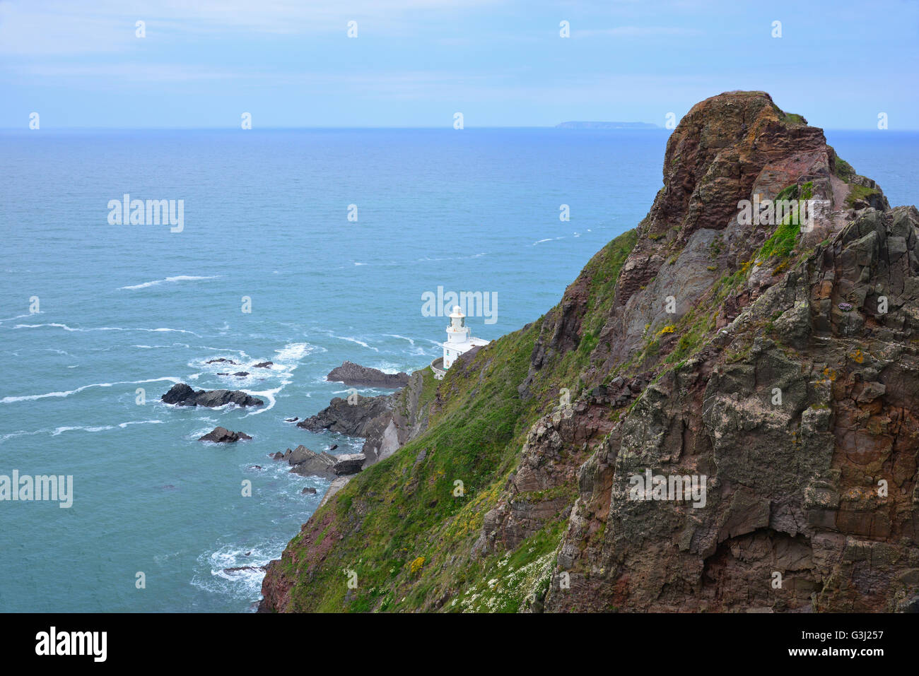 Hartland Point Lighthouse, Devon Foto Stock