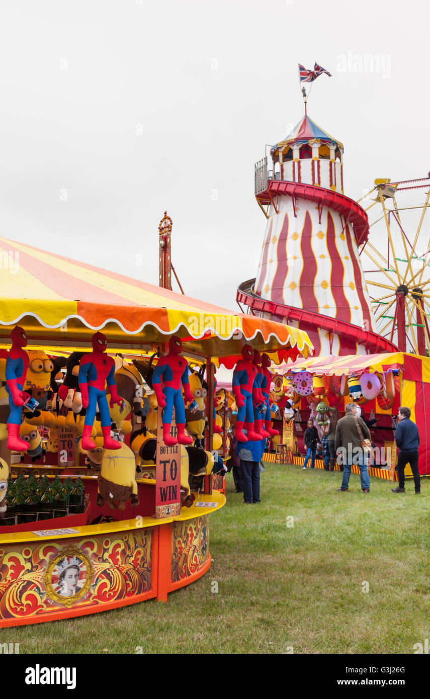 Vintage Funfair al Royal Bath & West Showground, Shepton Mallet, Somerset, Inghilterra, Regno Unito Foto Stock