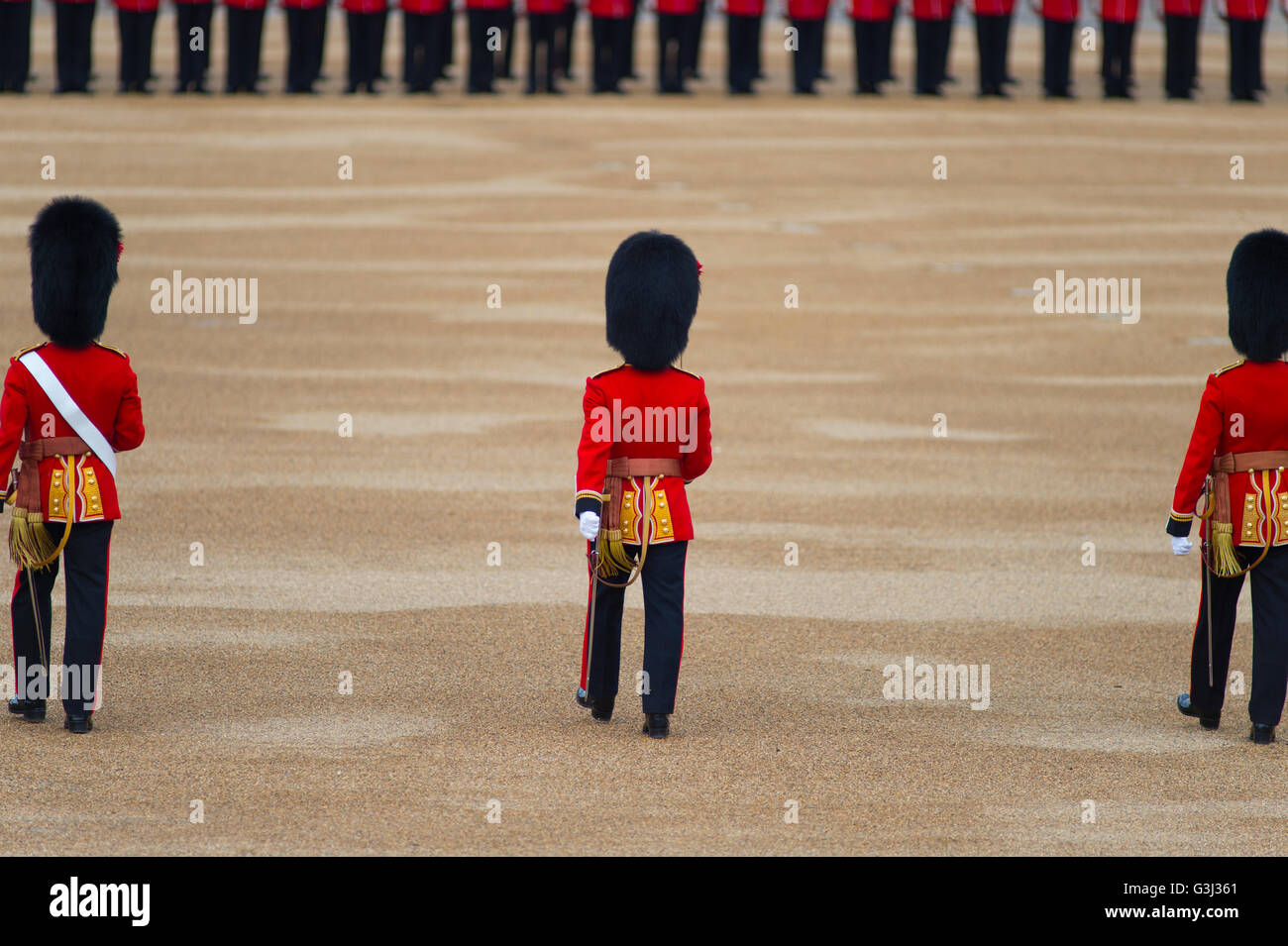 La Sfilata delle Guardie a Cavallo, Londra, Regno Unito. 11 giugno 2016. Il novantesimo compleanno sfilata di Sua Maestà la Regina Elisabetta II. Foto Stock