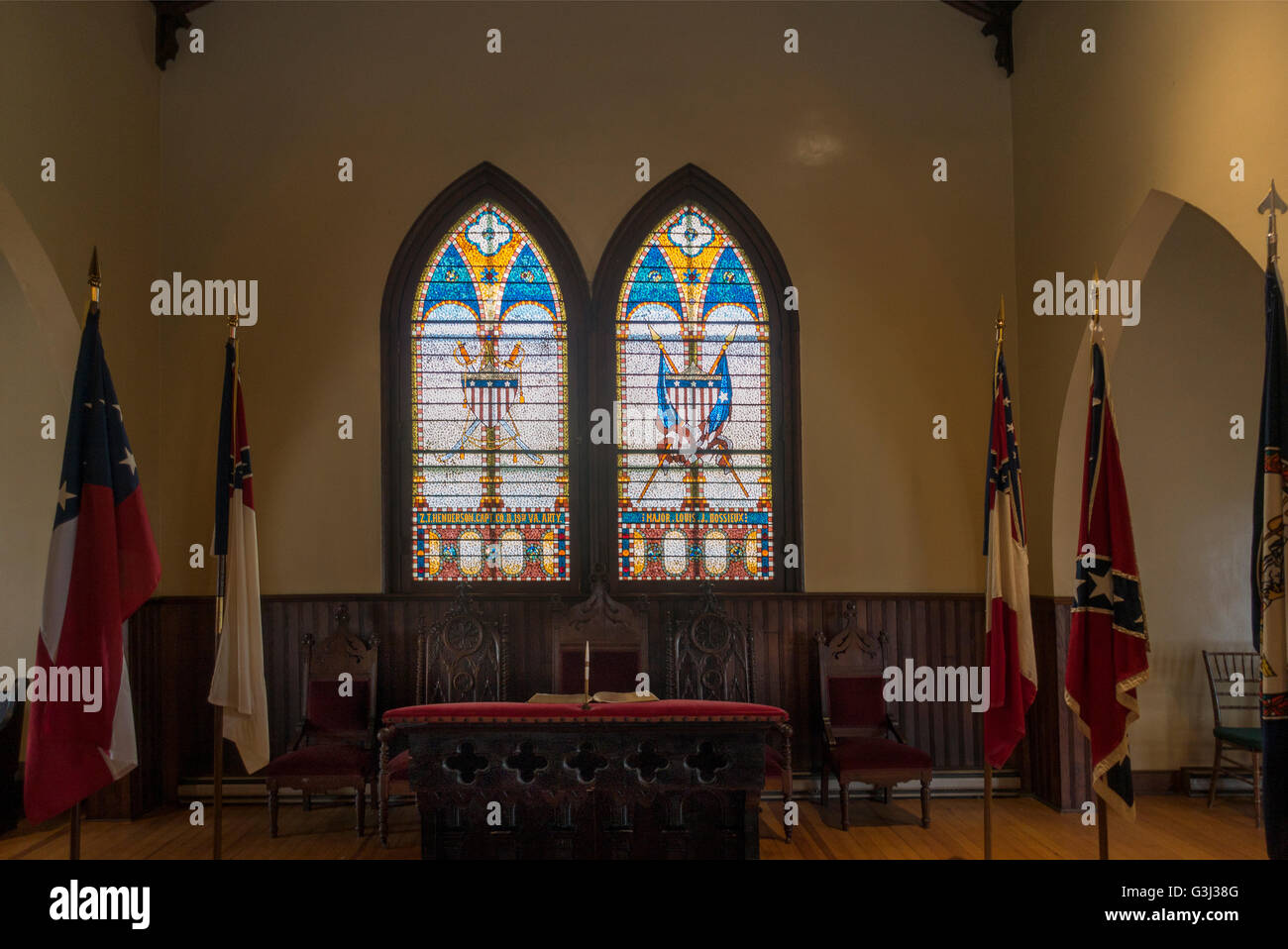 Accampati Memorial Chapel Richmond Virginia VA Foto Stock