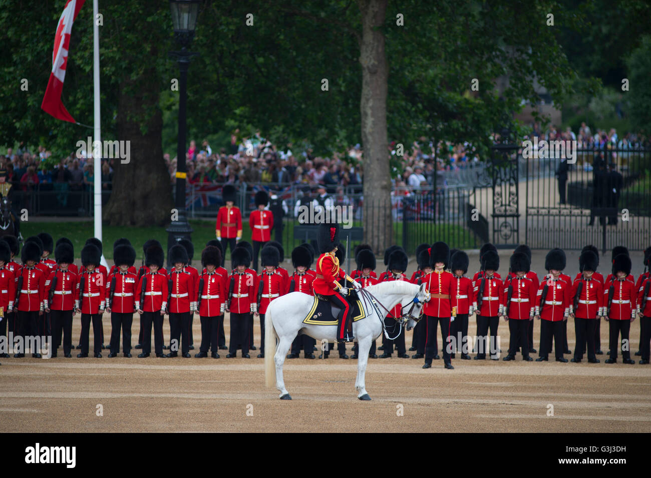 La Sfilata delle Guardie a Cavallo, Londra, Regno Unito. 11 giugno 2016. Il novantesimo compleanno sfilata di Sua Maestà la Regina Elisabetta II. Foto Stock