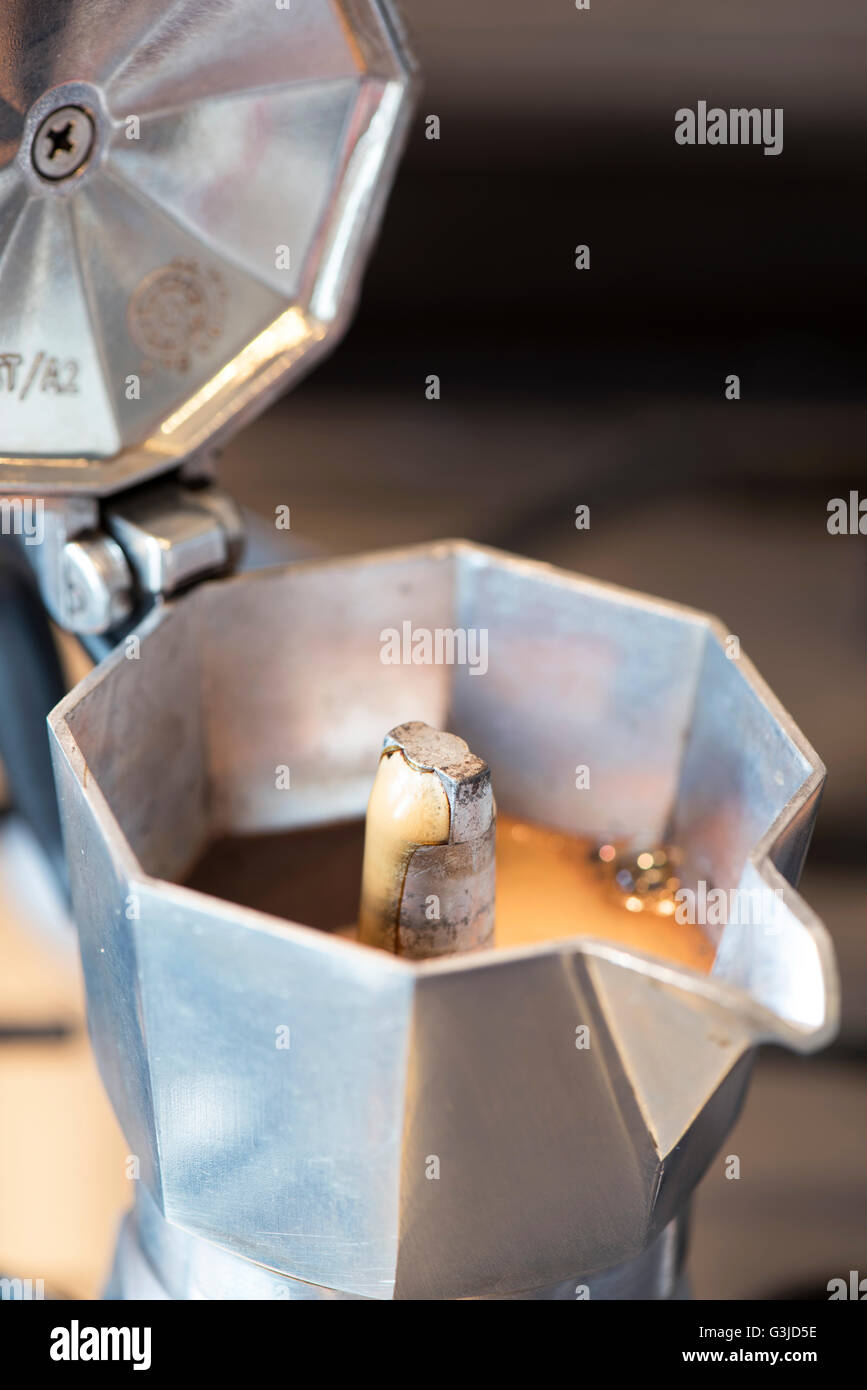 Il caffè italiano la macchina Foto Stock