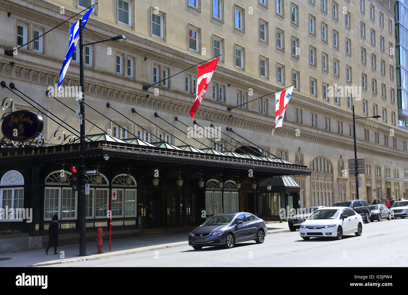 Il Ritz-Carlton Hotel sulla Sherbrooke Street nel centro di Montreal. Quebec,Canada Foto Stock