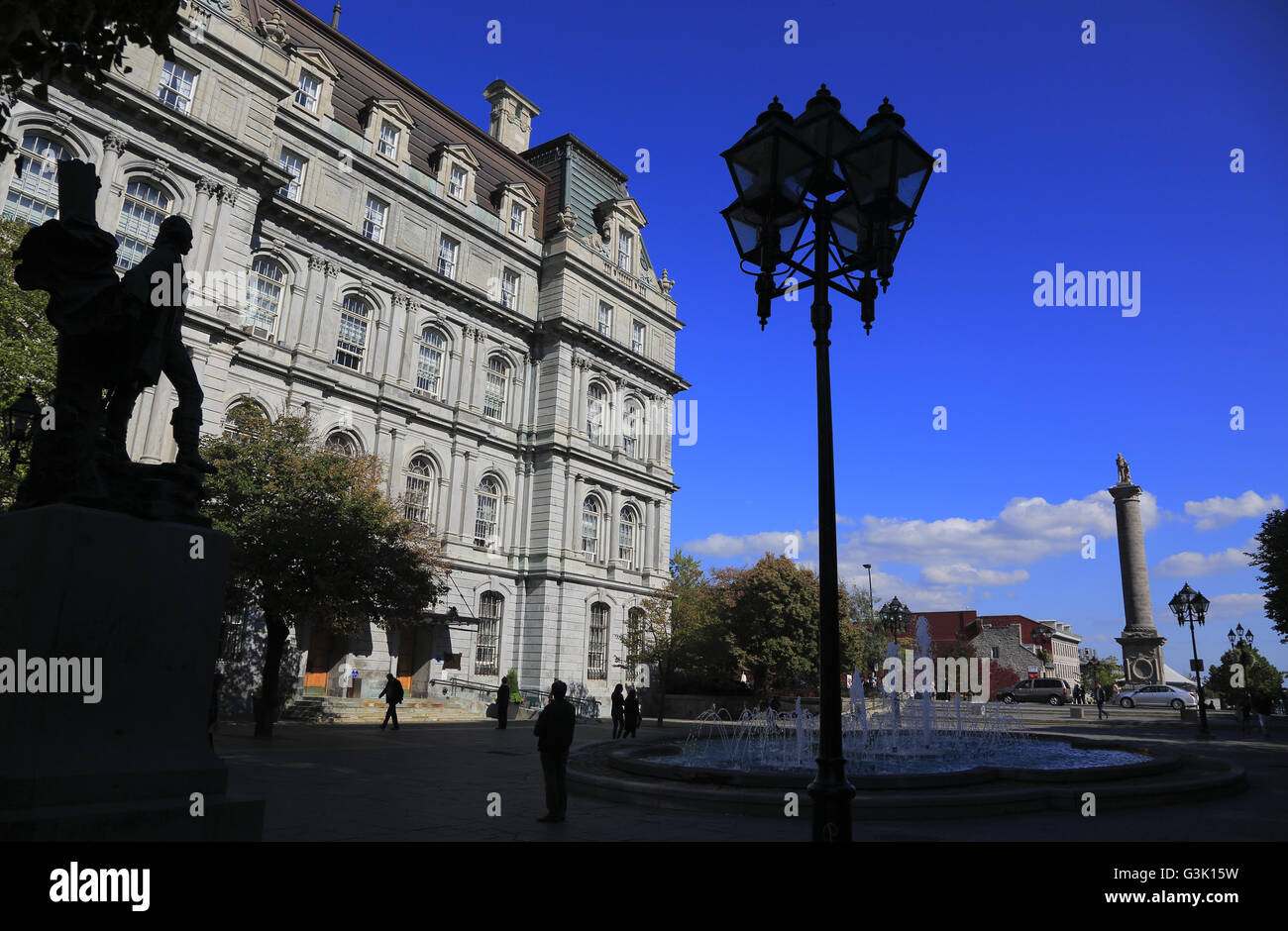 Municipio di Montreal (Hotel de Ville) Montreal, Canada Foto Stock