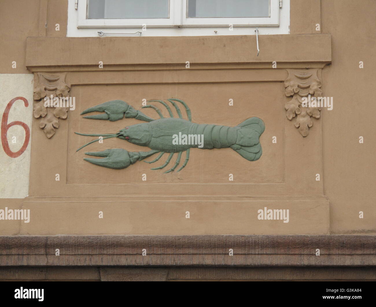 Praga, segno della casa, casa ID, identificazione Foto Stock