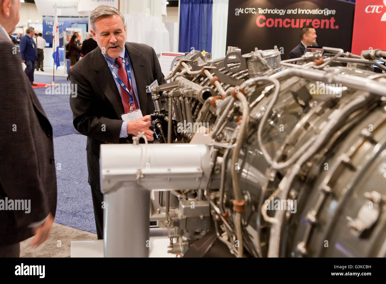 Rolls Royce aero engine alla US Navy League Sea-Air-spazio esposizione - Washington DC, Stati Uniti d'America Foto Stock