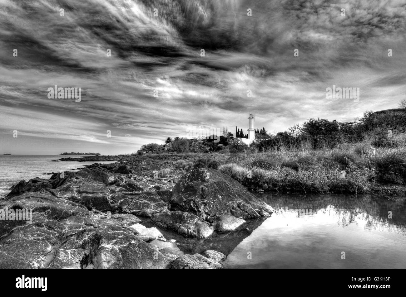 Colonia del Sacramento al crepuscolo. Uruguay Foto Stock