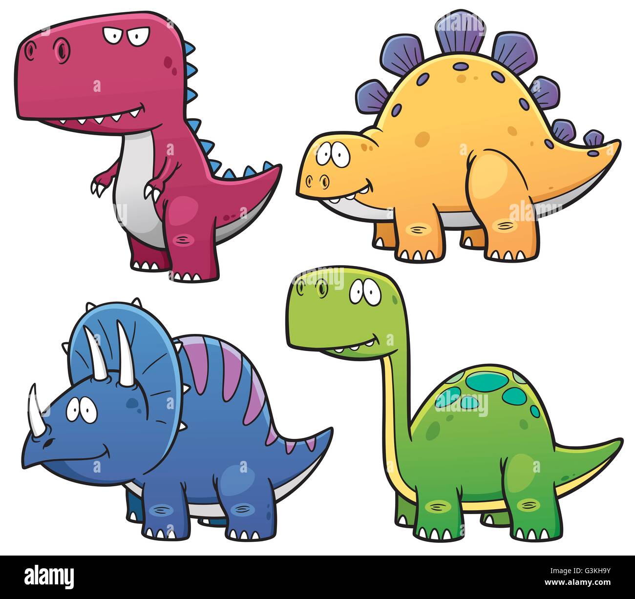Illustrazione Vettoriale di dinosauri i personaggi dei cartoni animati  Immagine e Vettoriale - Alamy