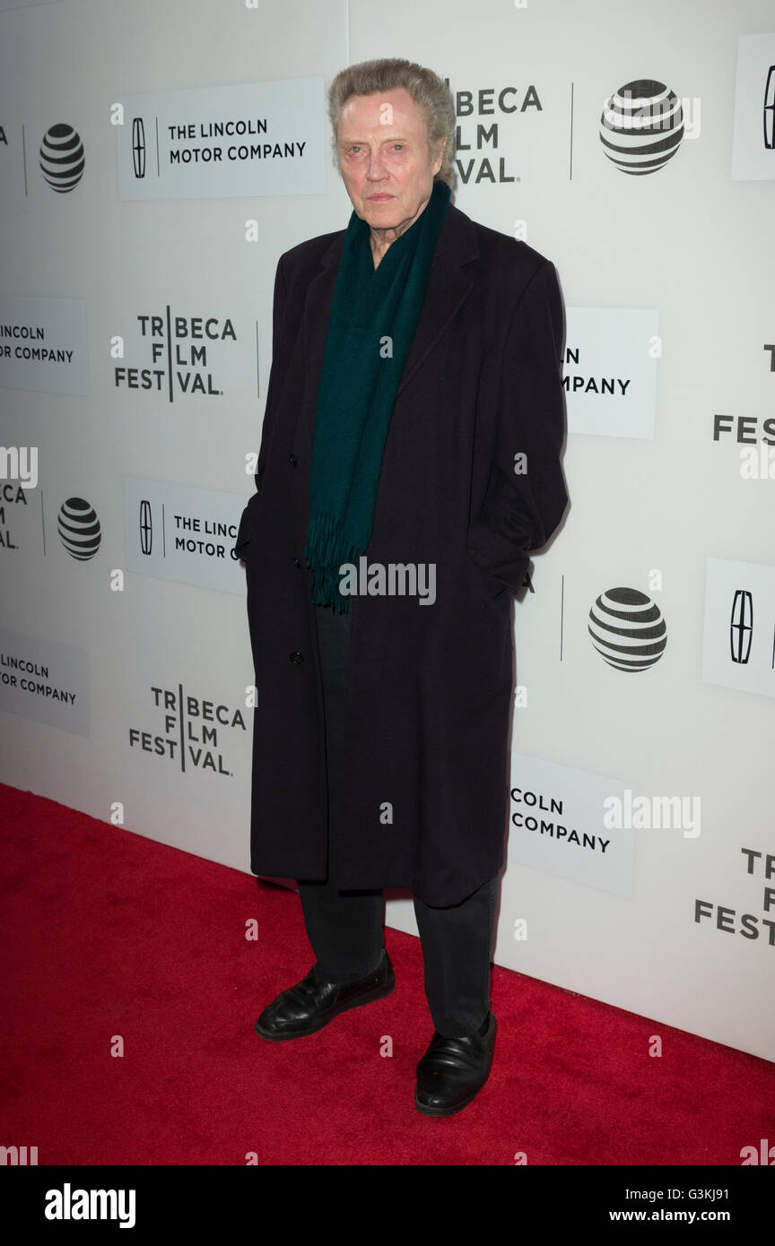 New York, Stati Uniti. Xvi Apr, 2016. Christopher Walken assiste premiere della famiglia Fang filmato durante il Tribeca Film Festival a BMCC © Lev Radin/Pacific Press/Alamy Live News Foto Stock