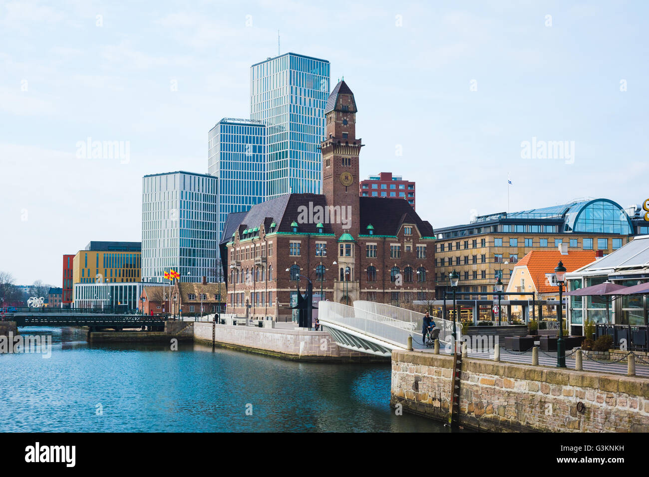 Itinerari Segreti di Palazzo Ducale e i blocchi degli uffici sul lungomare, Malmo, Svezia Foto Stock