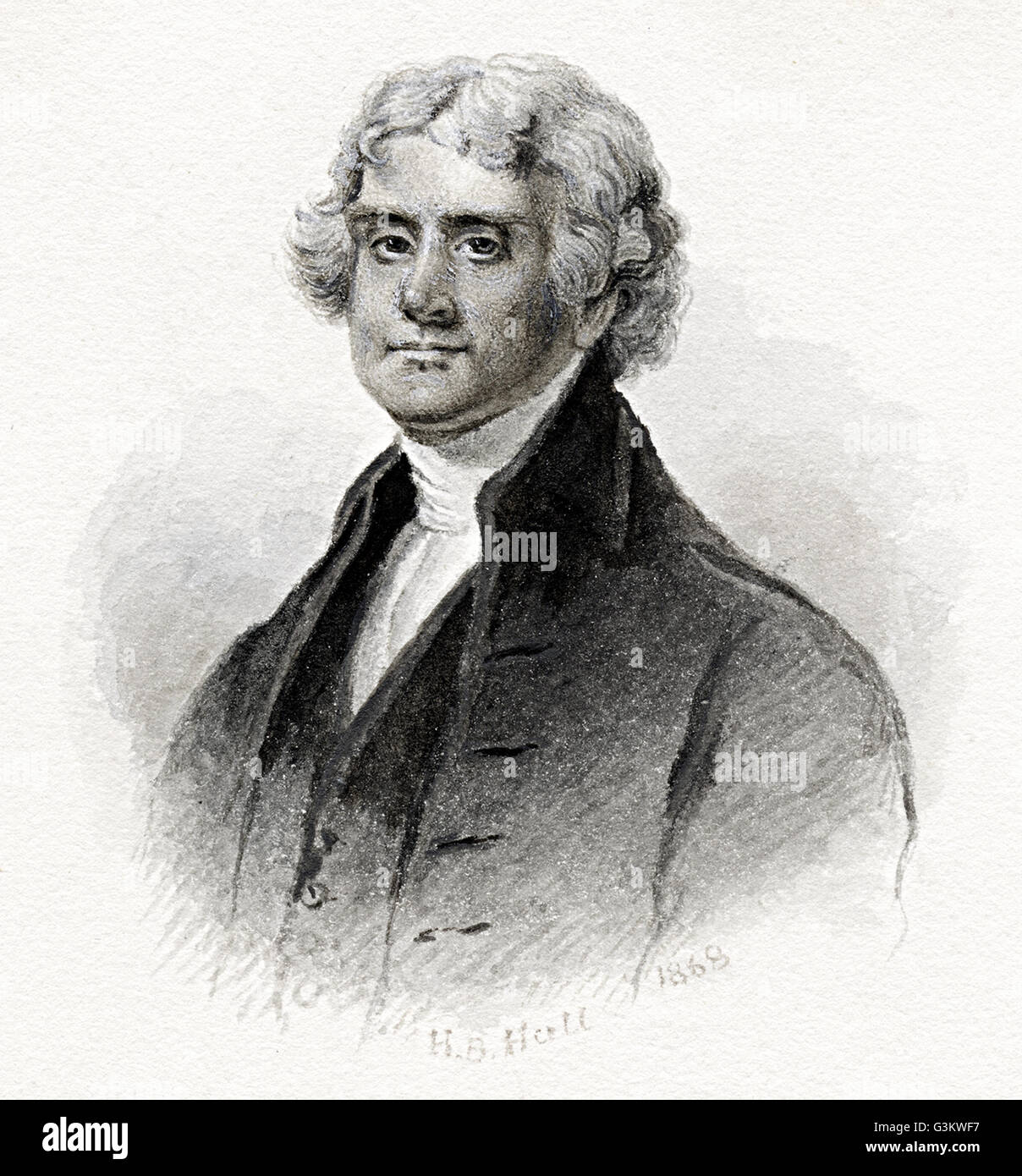 Thomas Jefferson, 1743 - 1826 Foto Stock