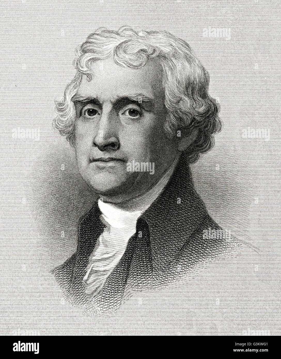 Thomas Jefferson, 1743 - 1826 Foto Stock