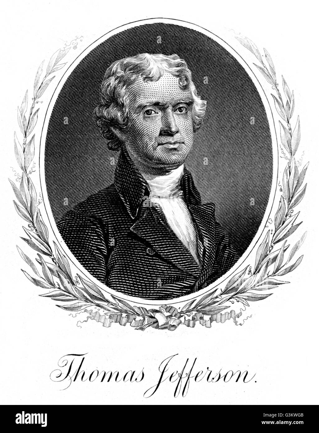 Thomas Jefferson, 1743 - 1826 Foto Stock