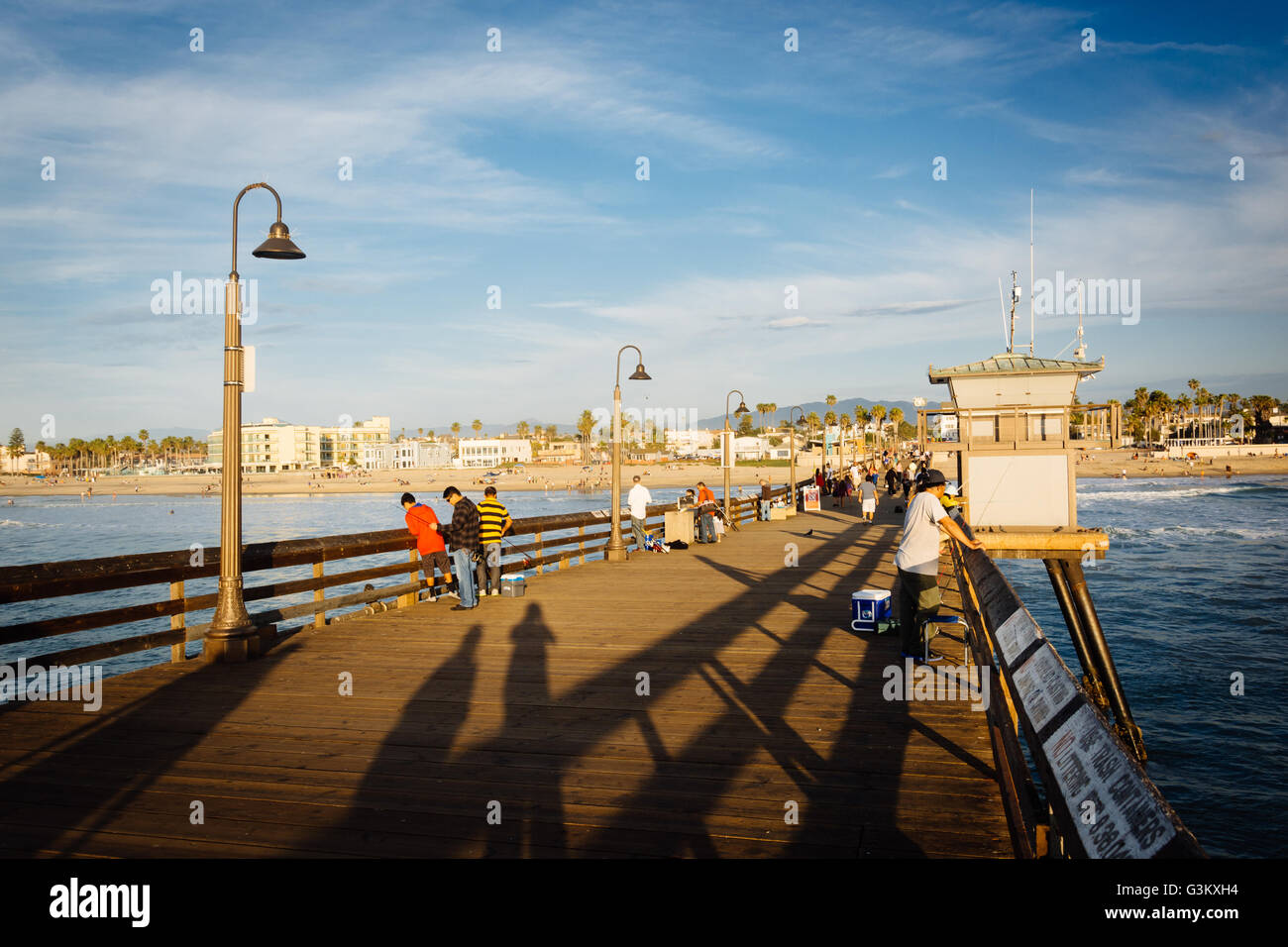 Il molo di pesca in Imperial Beach, California. Foto Stock
