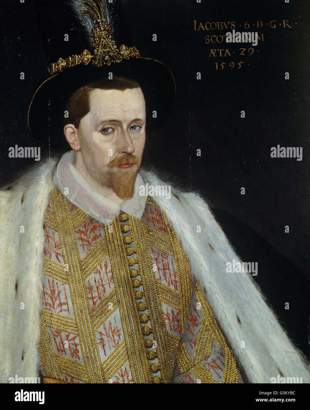 Attribuito a Adrian Vanson - James VI e I, 1566 - 1625. Re di Scozia 1567 - 1625 Foto Stock