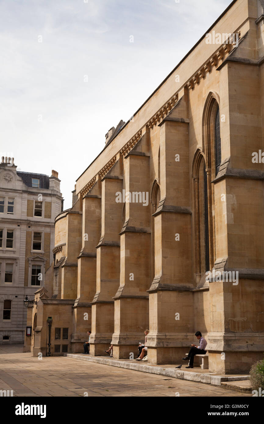 Temple Church, la chiesa per la parte interna e MIDDLE TEMPLE, esterni, London, England, Regno Unito, Europa Foto Stock