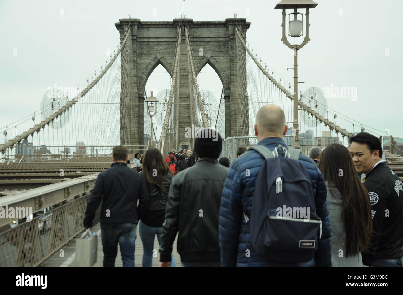 Ponte di Brooklyn, New York Foto Stock