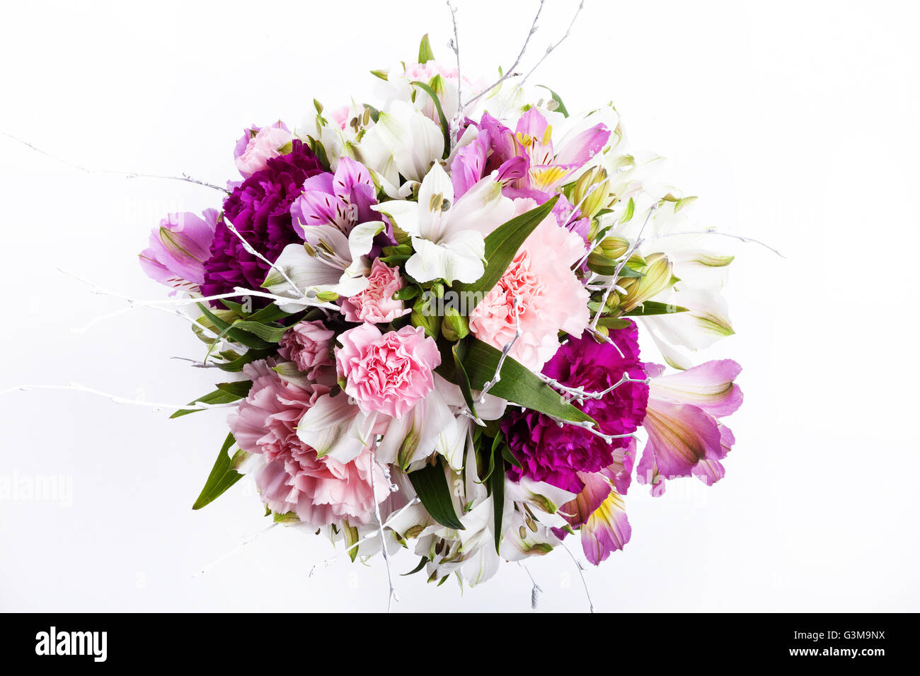 Profumo di rosa e viola gillyflowers Foto Stock