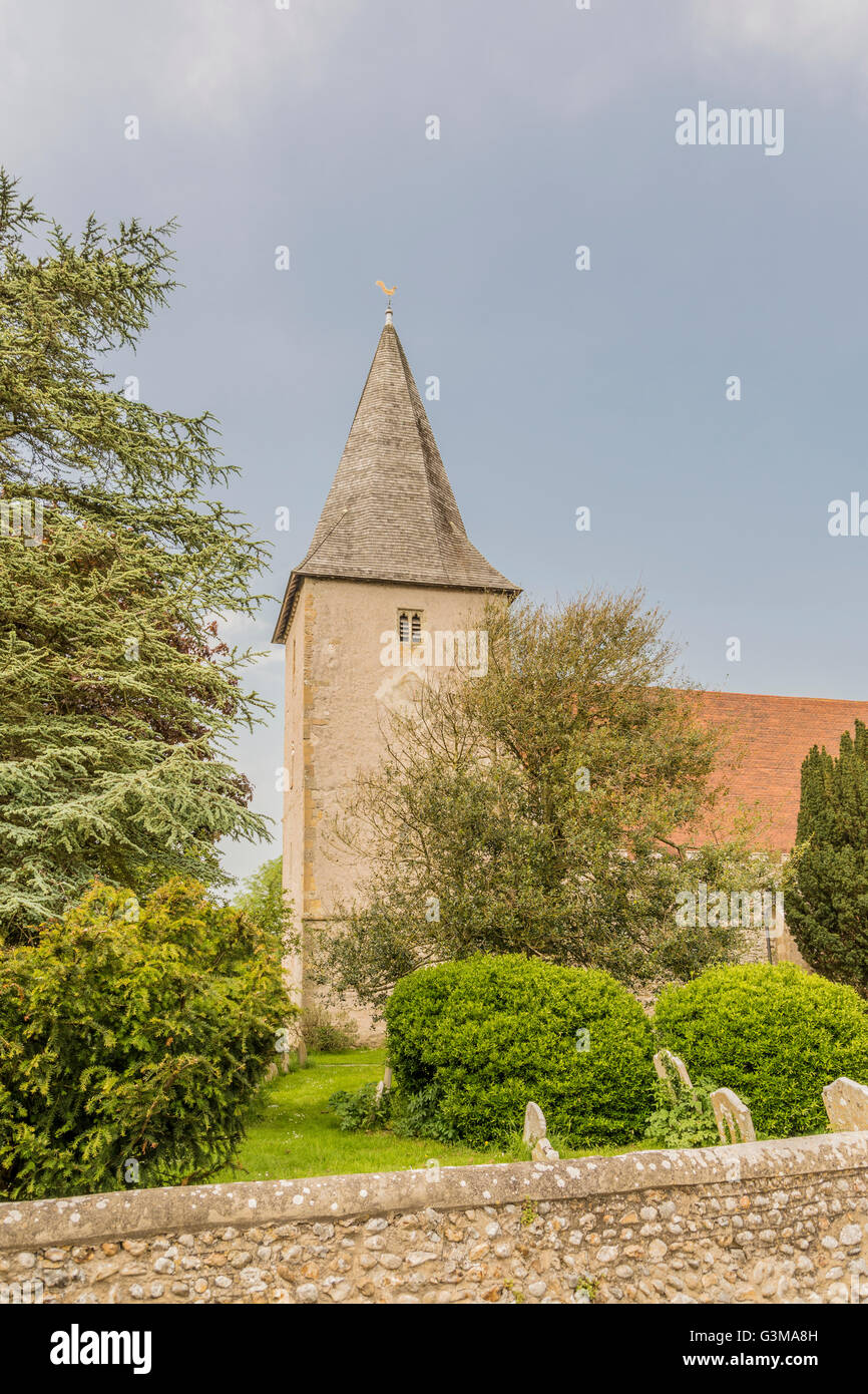 Chiesa della Santa Trinità, High Street, Bosham, West Sussex, in Inghilterra, Regno Unito Foto Stock