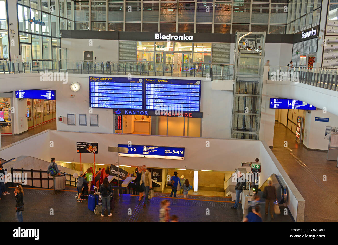 Warszawa Centralna stazione railwat Varsavia POLONIA Foto Stock