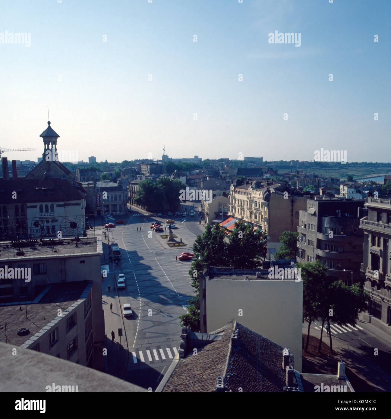 Aussicht auf die Stadt Constanța, Rumänien 1970er Jahre. Vista sulla città di Constanta, Romania 1970s. Foto Stock