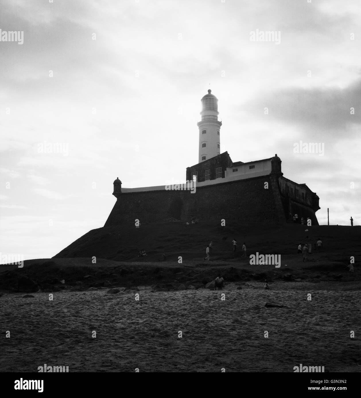 Der Leuchtturm Barra in Salvador, Brasilien 1960er Jahre. La barra faro in Salvador, Brasile 1960s. Foto Stock