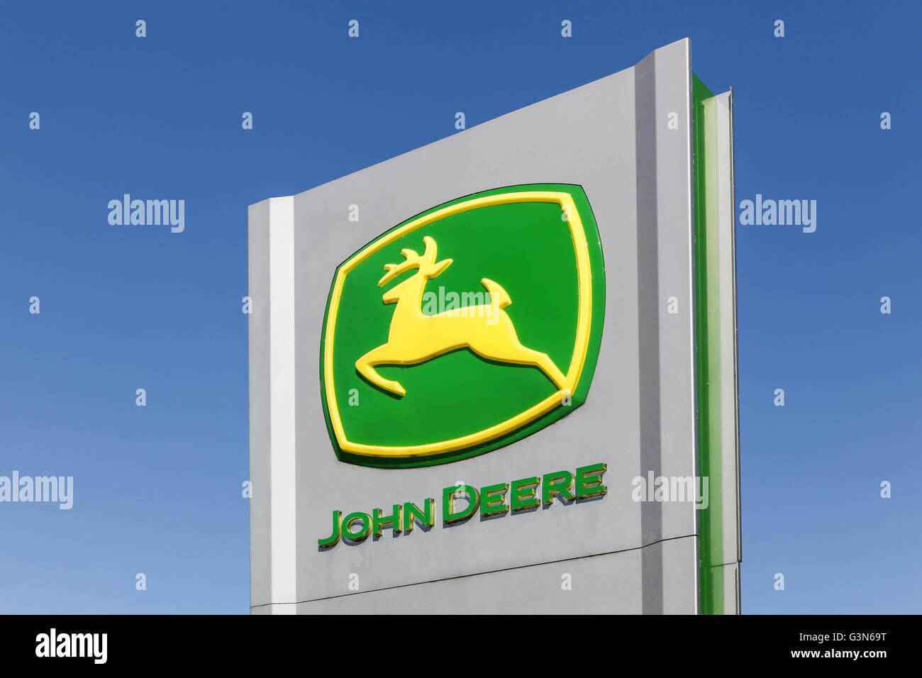 2 Decalcomanie John Deere Originali - Adesivi Logo Verde E Giallo 3 1/4 X 3 3/4 Per Trattori