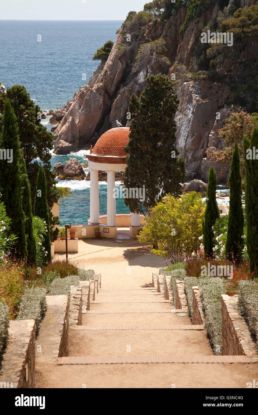 Jardí Botànic Marimurtra, giardini botanici, Blanes, La Selva, in Costa Brava Catalogna, Spagna, Europa Foto Stock