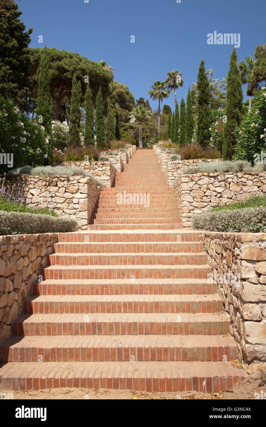 Jardí Botànic Marimurtra, giardini botanici, Blanes, La Selva, in Costa Brava Catalogna, Spagna, Europa Foto Stock