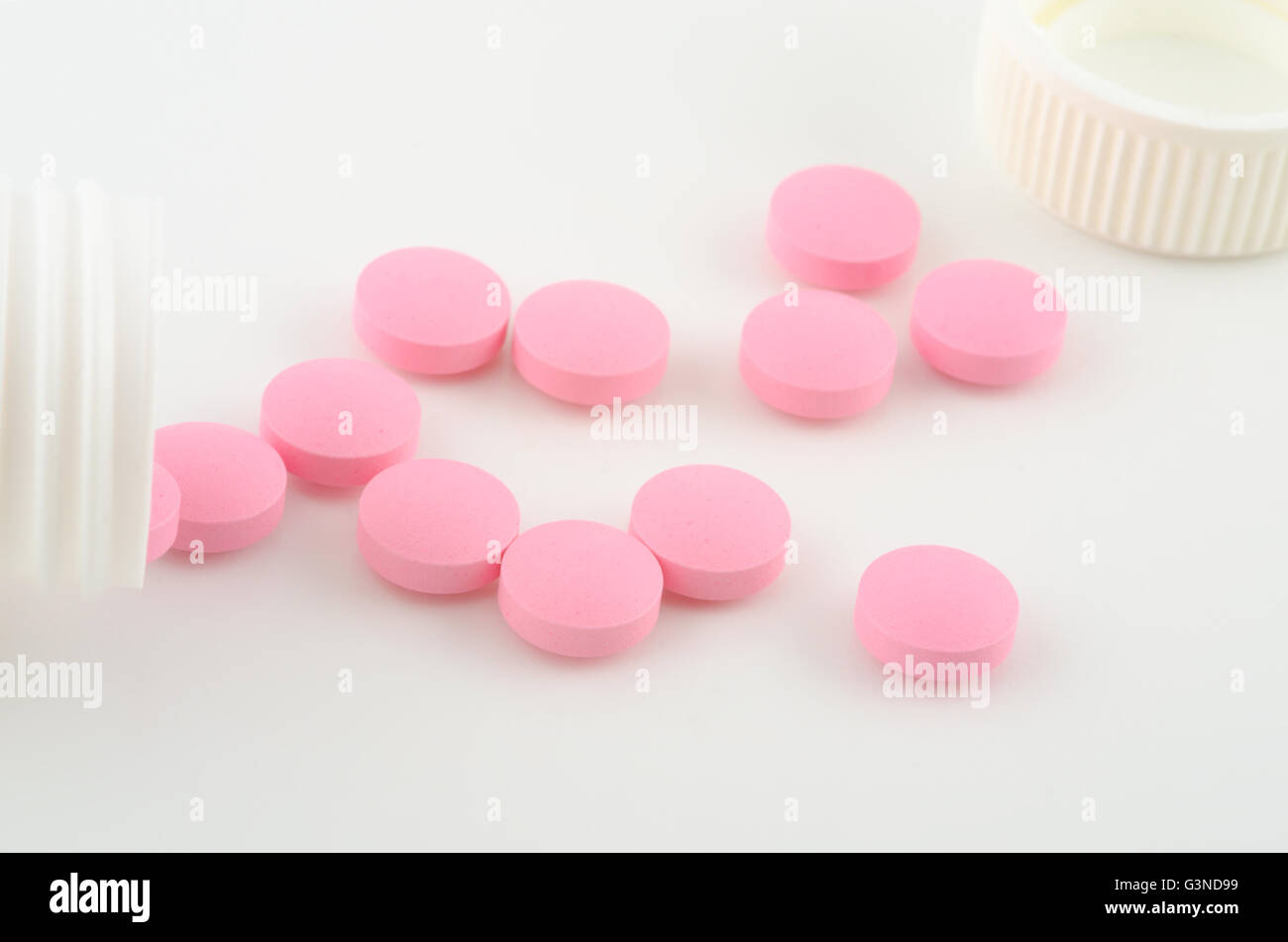 Pillole di oppioidi un potente farmaco coinvolgente Foto Stock