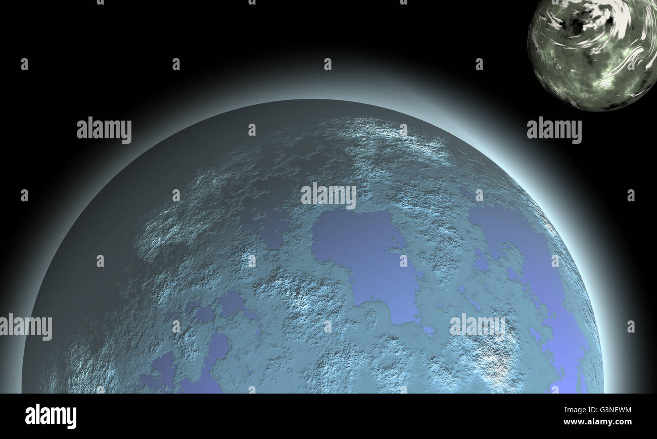 Pianeta spazio illustrazione a stella Foto Stock