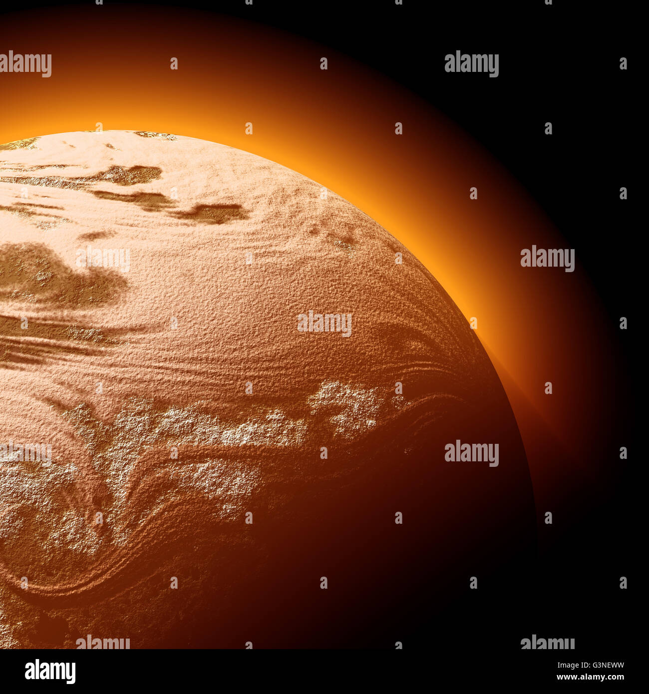 Pianeta spazio illustrazione a stella Foto Stock