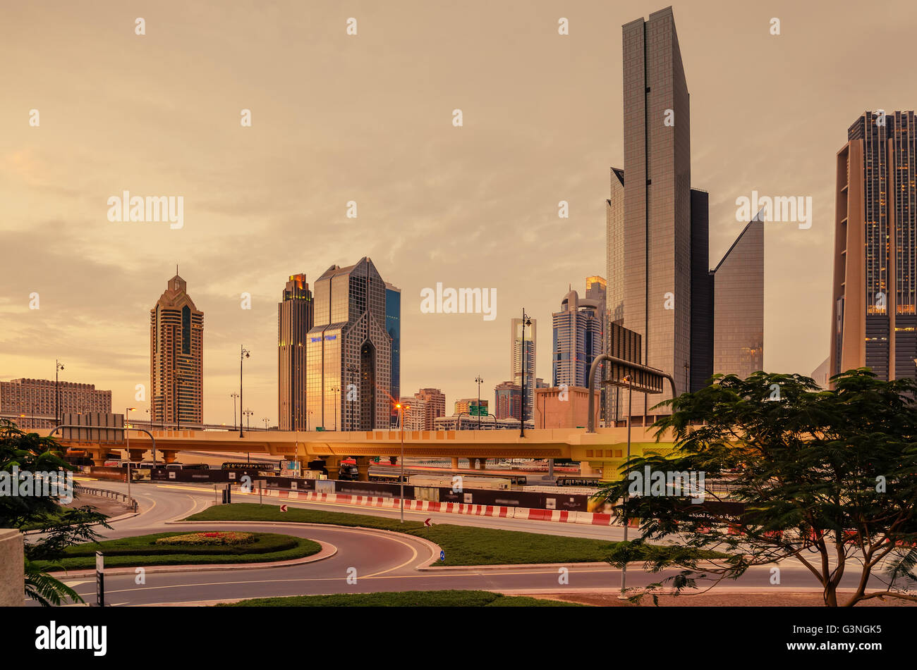 Nel centro cittadino di Dubai, Emirati Arabi Uniti Foto Stock