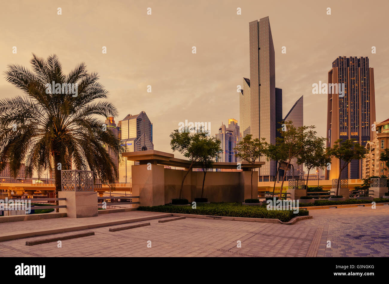 Nel centro cittadino di Dubai, Emirati Arabi Uniti Foto Stock