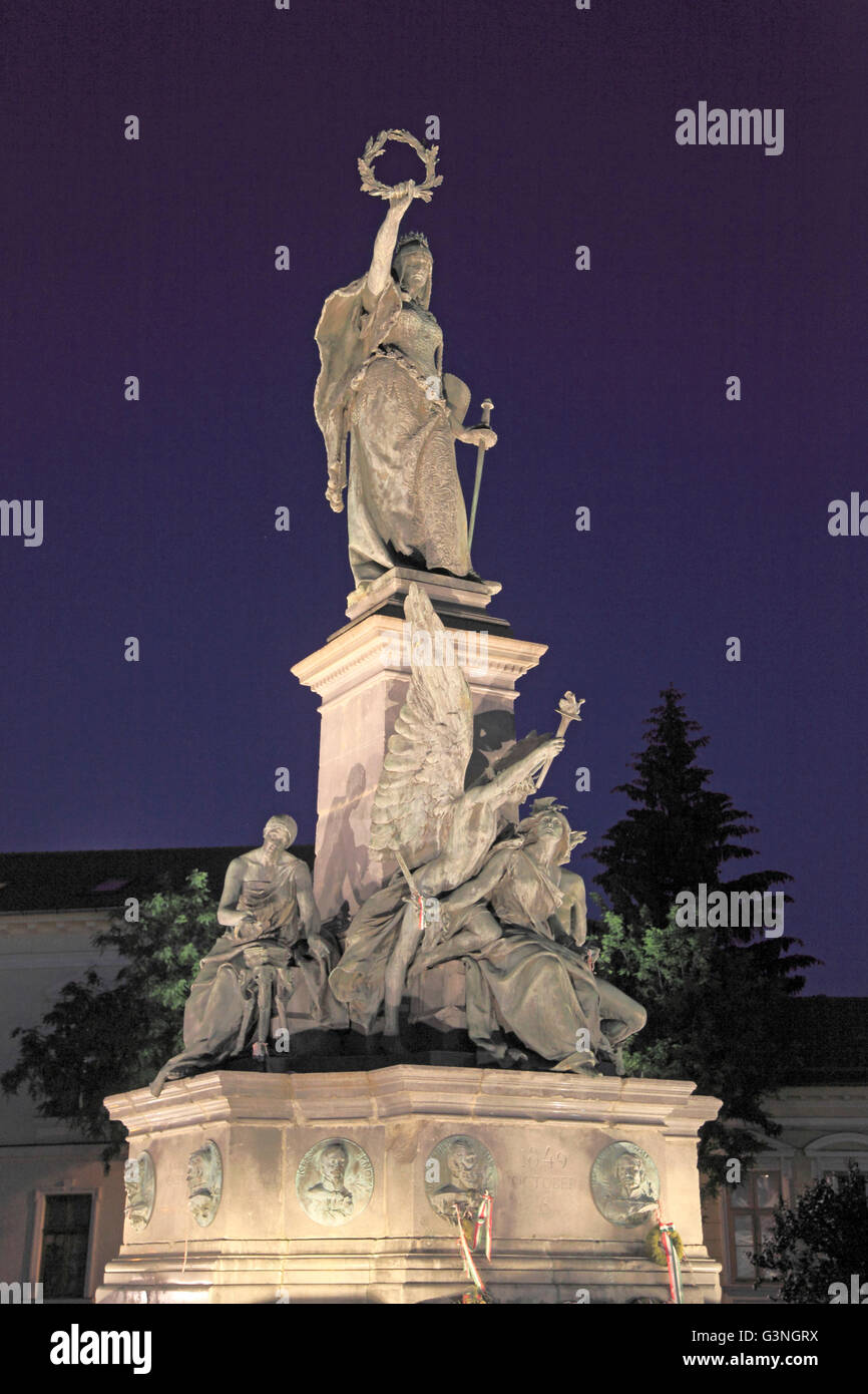 La Romania, Crisana, Arad, Martiri di Arad monumento, Statua della Libertà, la riconciliazione Park, Foto Stock