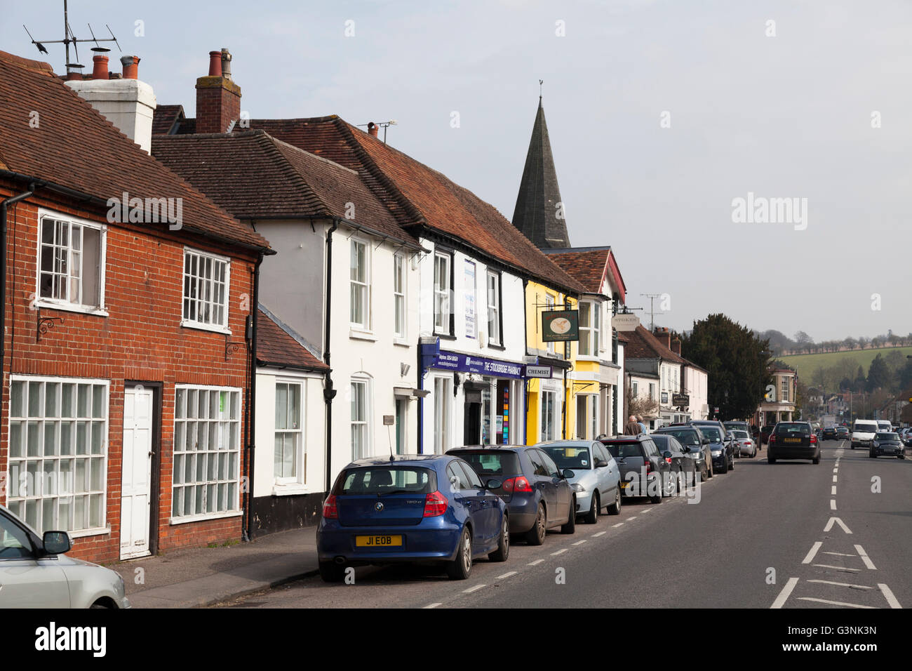 Stockbridge high street, Stockbridge, Hampshire, Inghilterra, Regno Unito, Europa Foto Stock