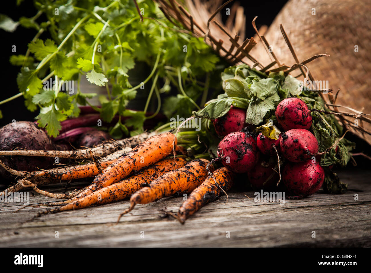 Fresche verdure organiche Foto Stock