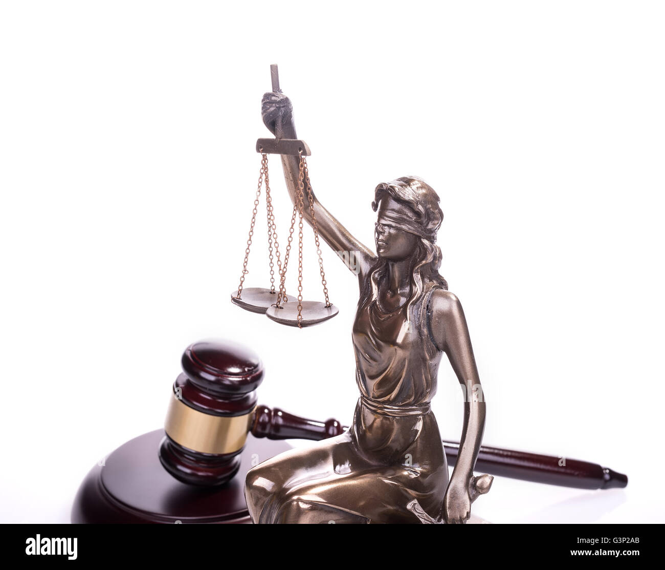 Statua della giustizia, la nozione di diritto Foto Stock