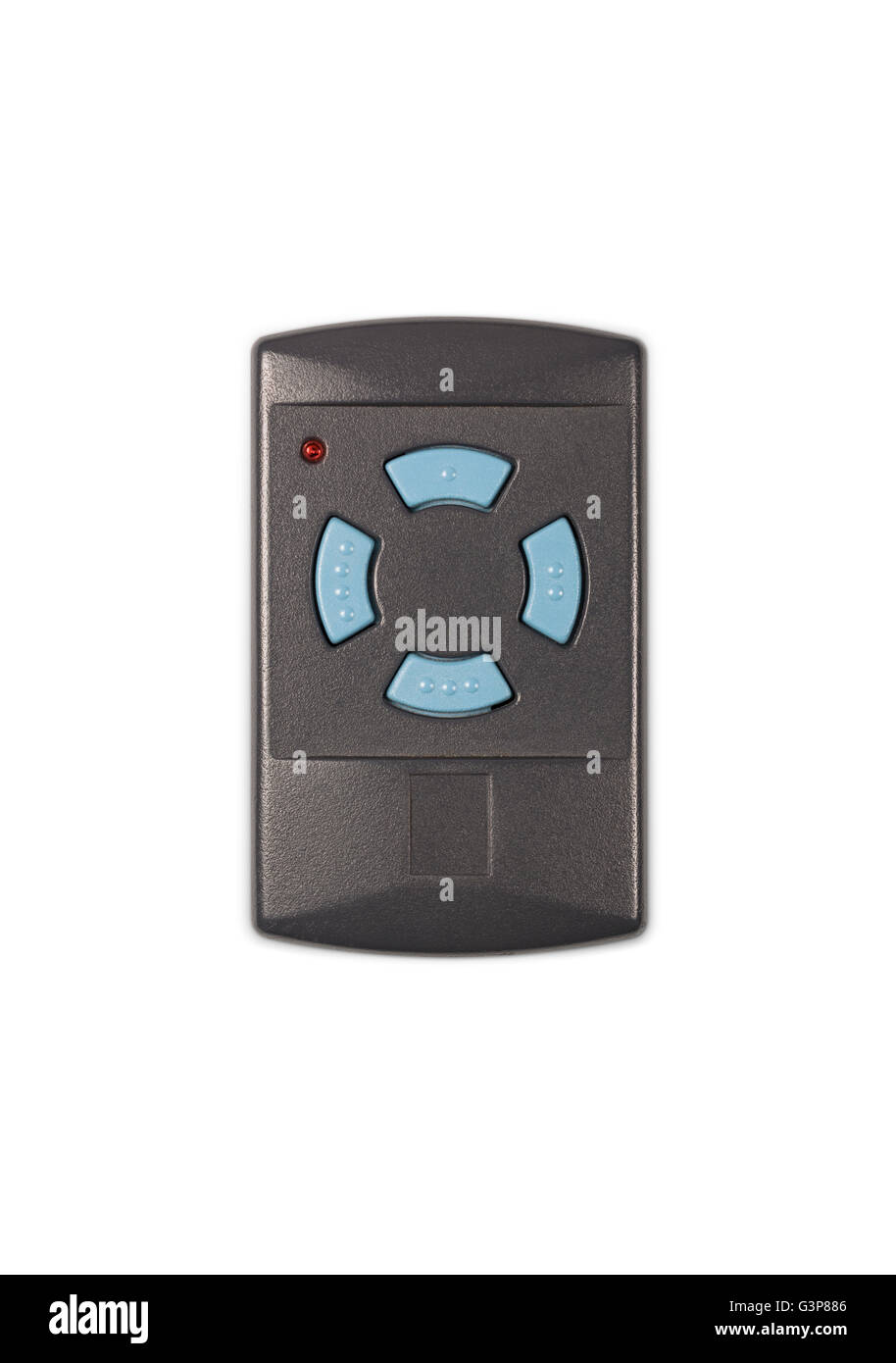Frequenza radio Garage Door Remote isolati su sfondo bianco (con percorso di clipping) Foto Stock