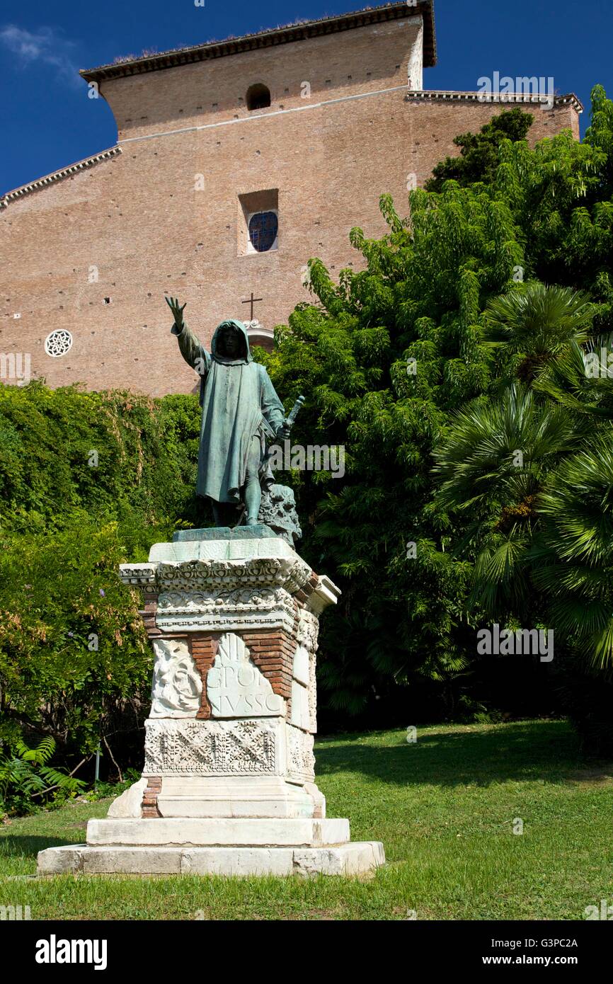 Monumento a Cola di Rienzo vicino Cordonata, Campidoglio, Roma, Italia Foto Stock